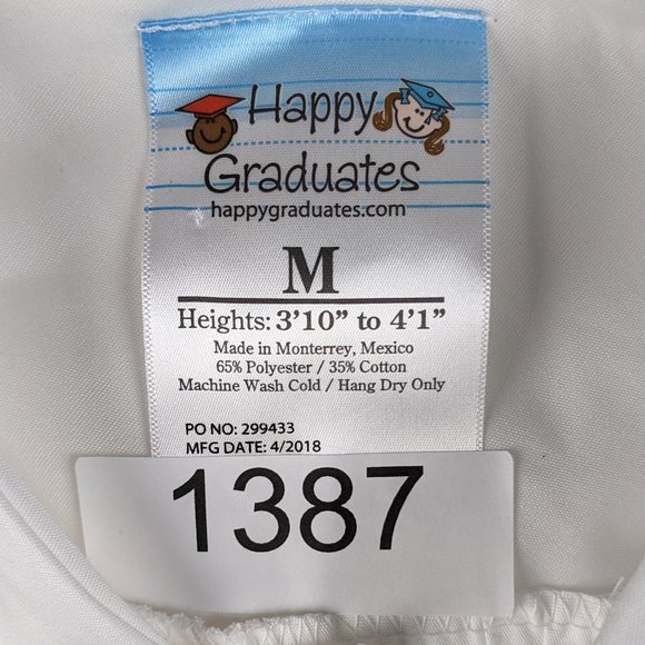 Happy Graduates* Unisex Pleated Ceremonial Attire Cap & Gown‎ Size~ Medium - Picture 4 of 11